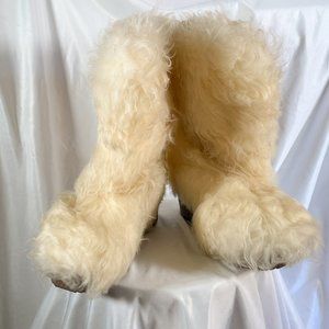 Vintage AIFOS Italia Goat Fur Boots